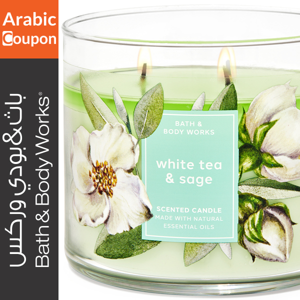 Bath and Body Works White Tea & Sage Candle